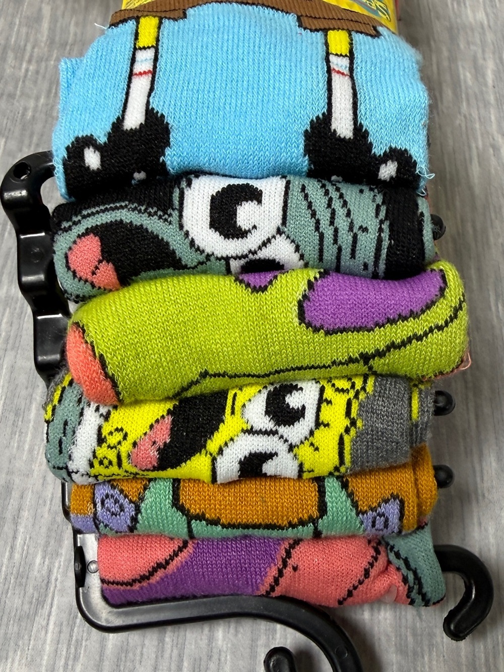 NWT SpongeBob SquarePants 6-Pack Crew Socks Set Nickelodeon Y2K Nostalgia - Picture 4 of 6